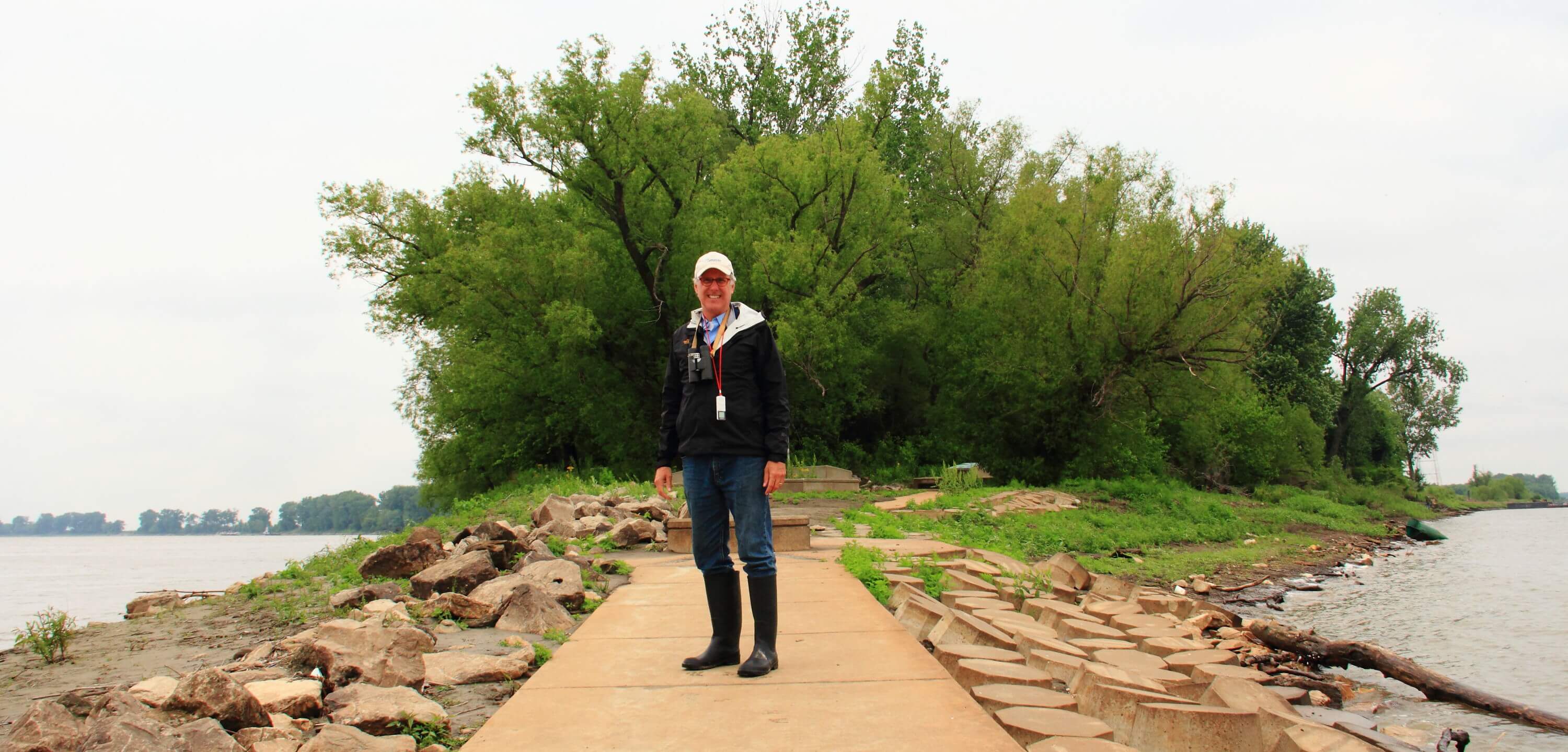 I stood on the spot where the Missouri meets the Mississippi. Photo by Bruce Beehler