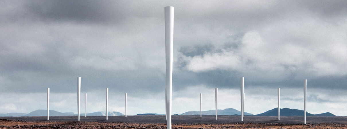 New technology — such as these bladeless wind turbines — may be one way to implement bird-smart wind energy solutions. Photo by Vortex Bladeless