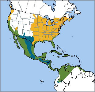 Green Heron range map, NatureServe