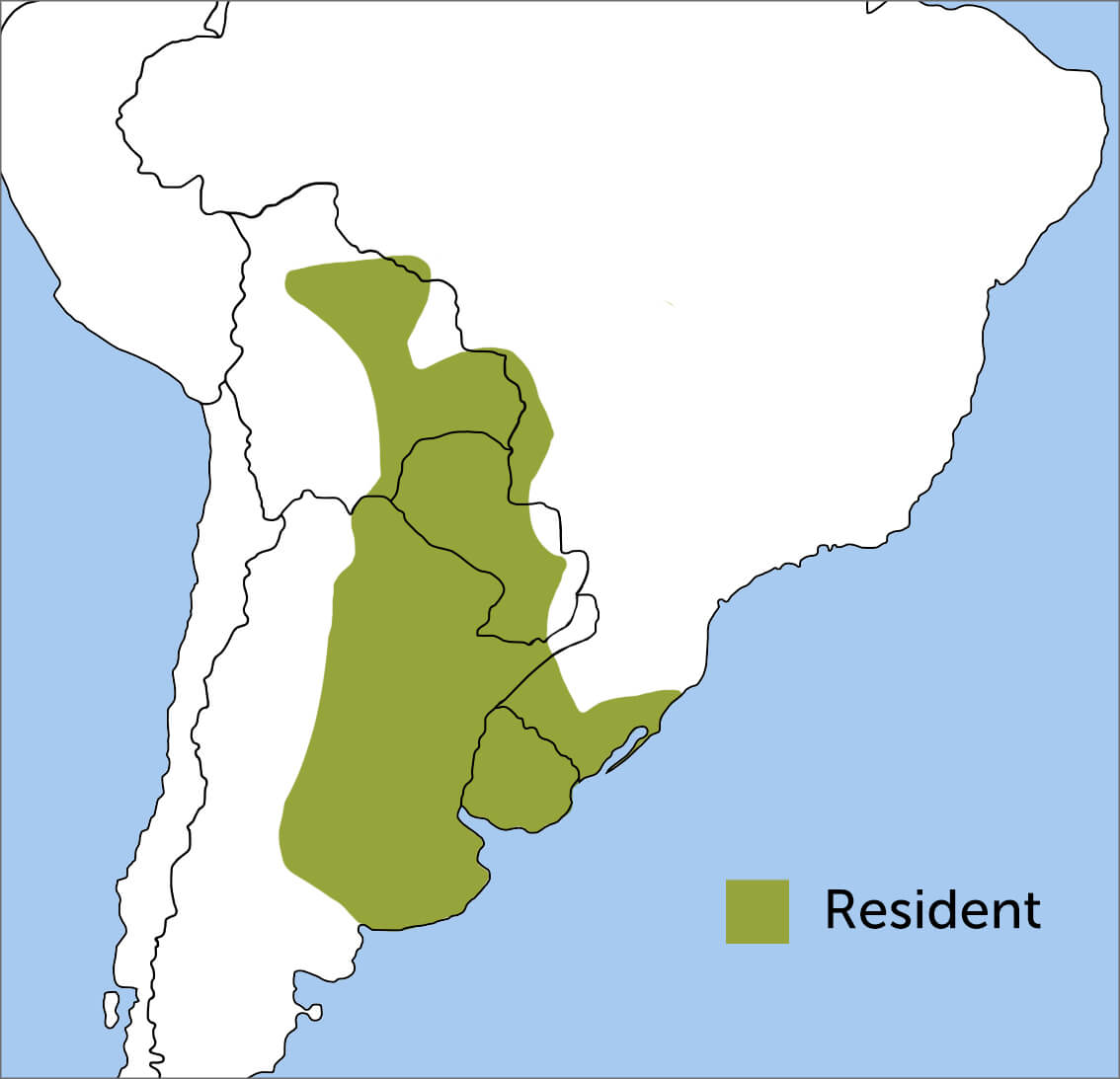 Red-crested Cardinal range map by Birds of North America, https://birdsna.org maintained by the Cornell Lab of Ornithology.