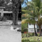 Left: Gooneyville Lodge, 1956. Photo courtesy of U.S. Navy. Right: Commercial Pacific Cable Company building, 2008. Photo by Forest and Kim Starr.