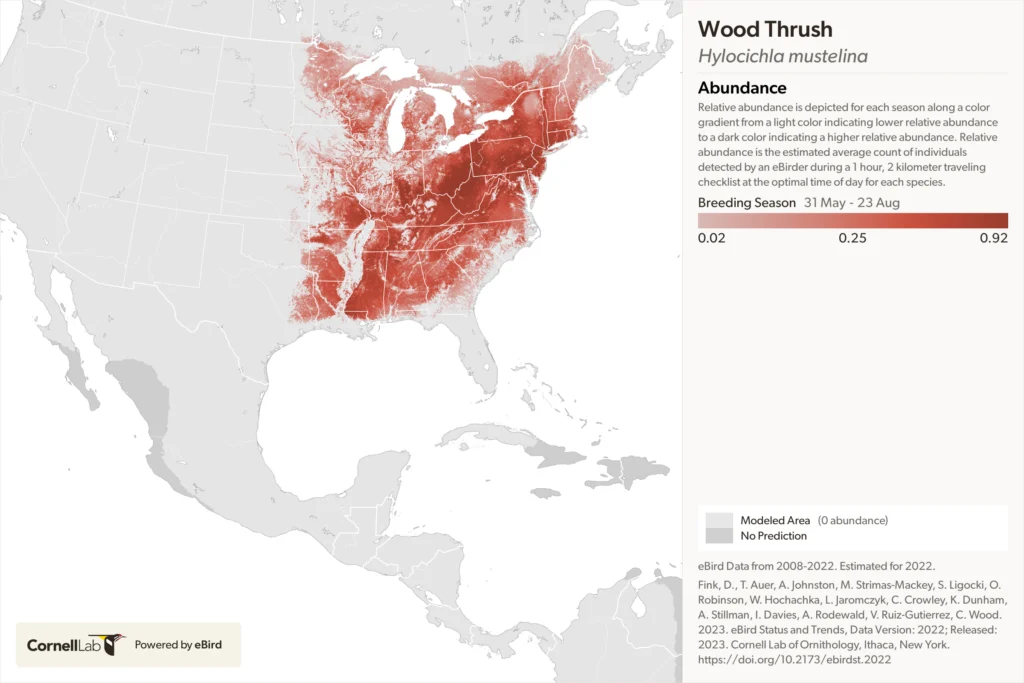 eBird draws on millions of observations to provide detailed information about migration. Image by eBird.org / Cornell Lab of Ornithology.