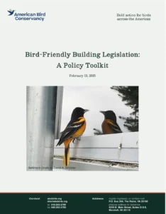 ABC Bird-Friendly Building Legislation - A Policy Tool Kit