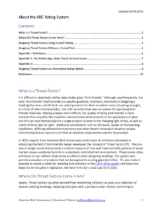 ABC Prescriptive Threat Factor Rating Options (September 2025)
