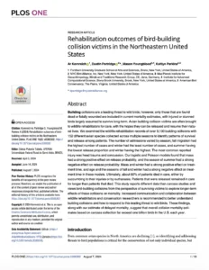 Kornreich et al Parkins 2024 - Rehabilitation Outco mes of Bird-Friendly Collisions Victims in the Northeastern United States