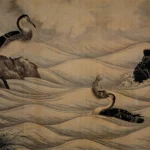 A 1775 painting by Kamashiro Yuhi depicts three cormorants catching fish in the water. The connection between seabirds and humans dates back centuries.